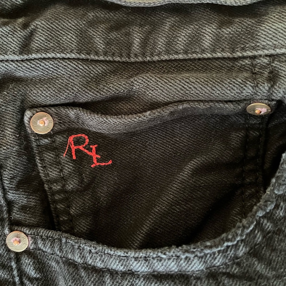 Polo Ralph Lauren, The Hampton Relax Straight Black Denim Jeans.